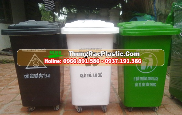 Thùng rác 60 lít có bánh xe