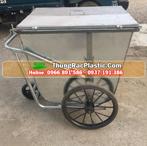 Xe gom rác 400 lít, 500 lít nắp đậy